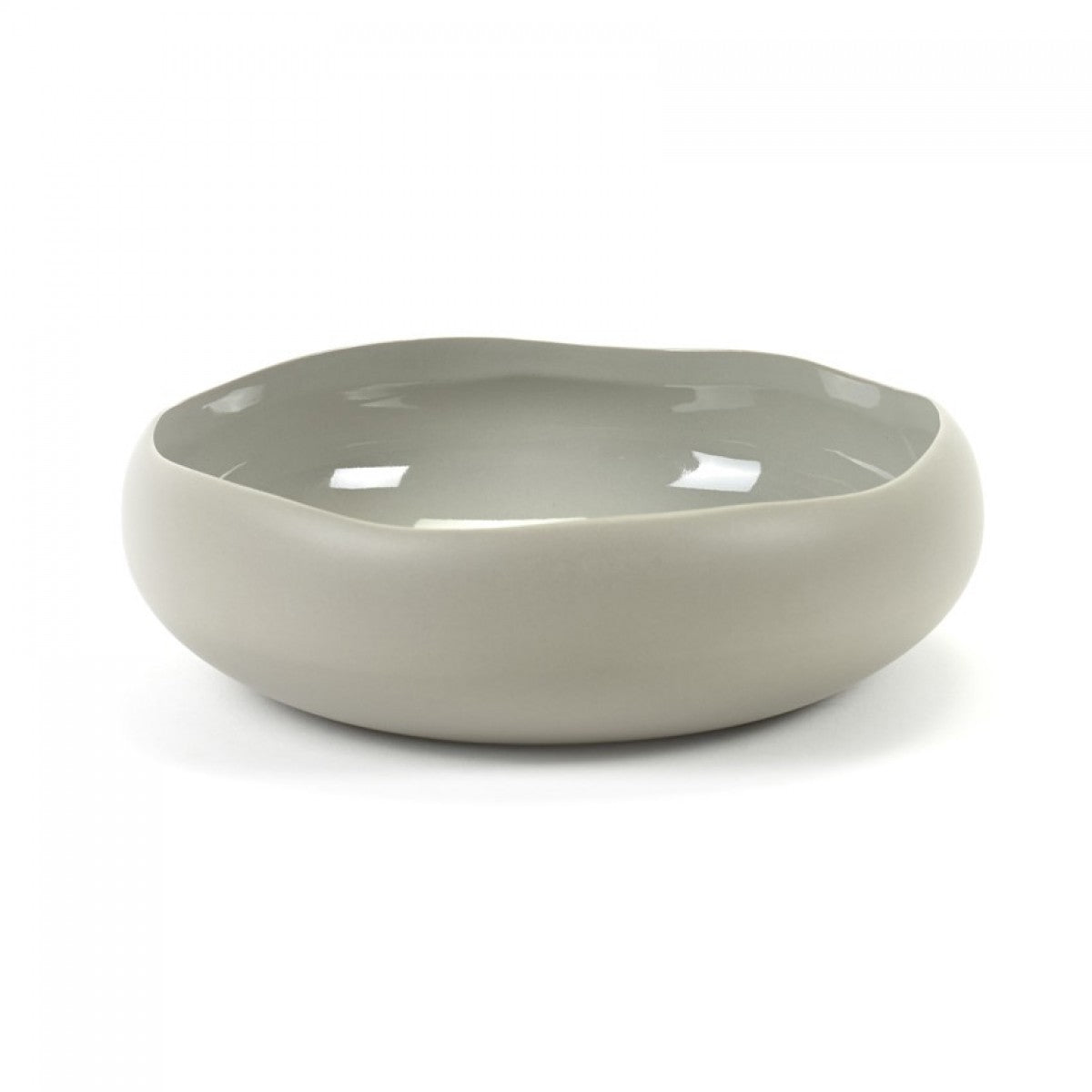 Irregular Porcelain Bowl Taupe