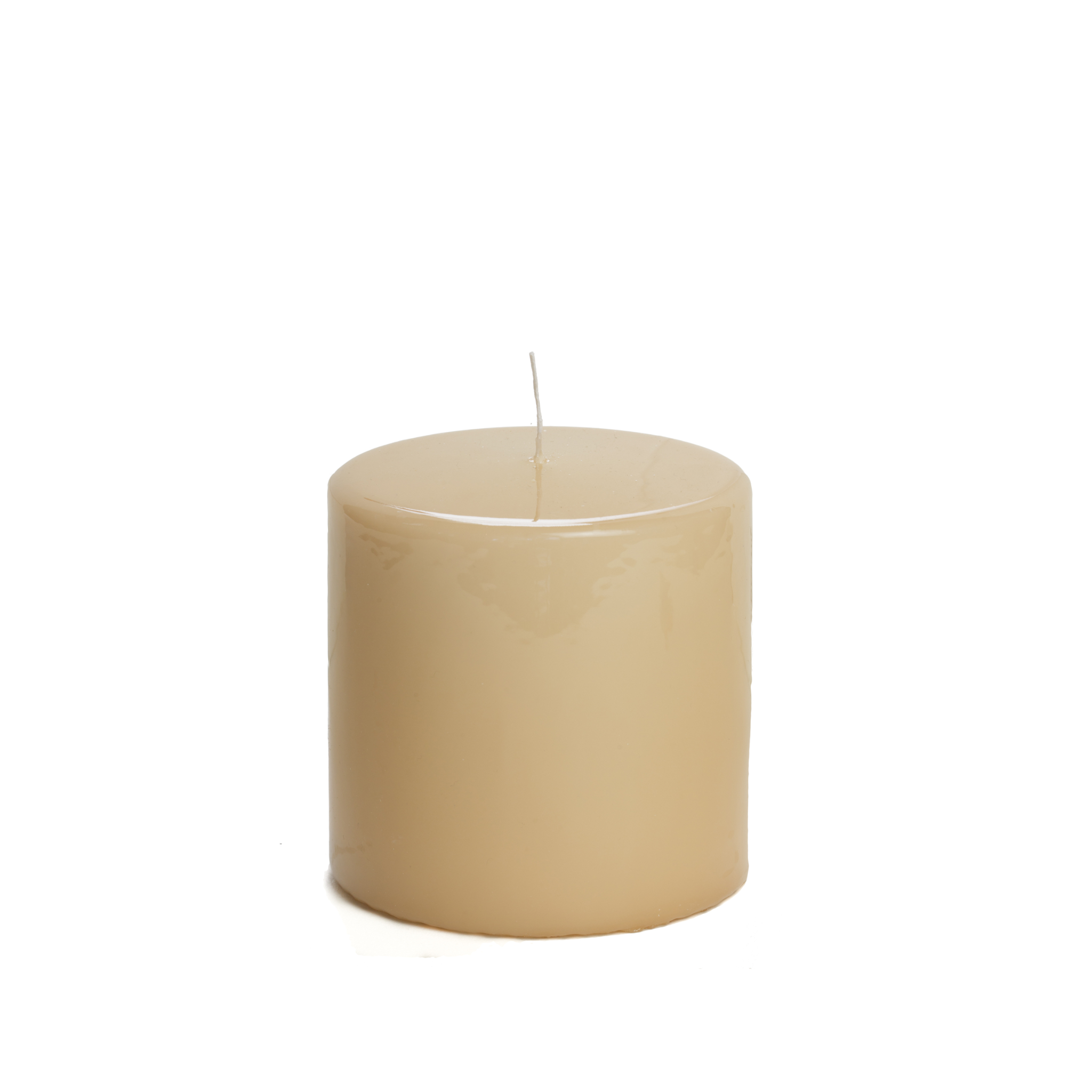 Rustik Lys, Stompkaars Hoogglans Apricot 10 cm